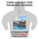 Mountain Lake Hoodie — Scenic Canoe Print Fleece Pullover Printify