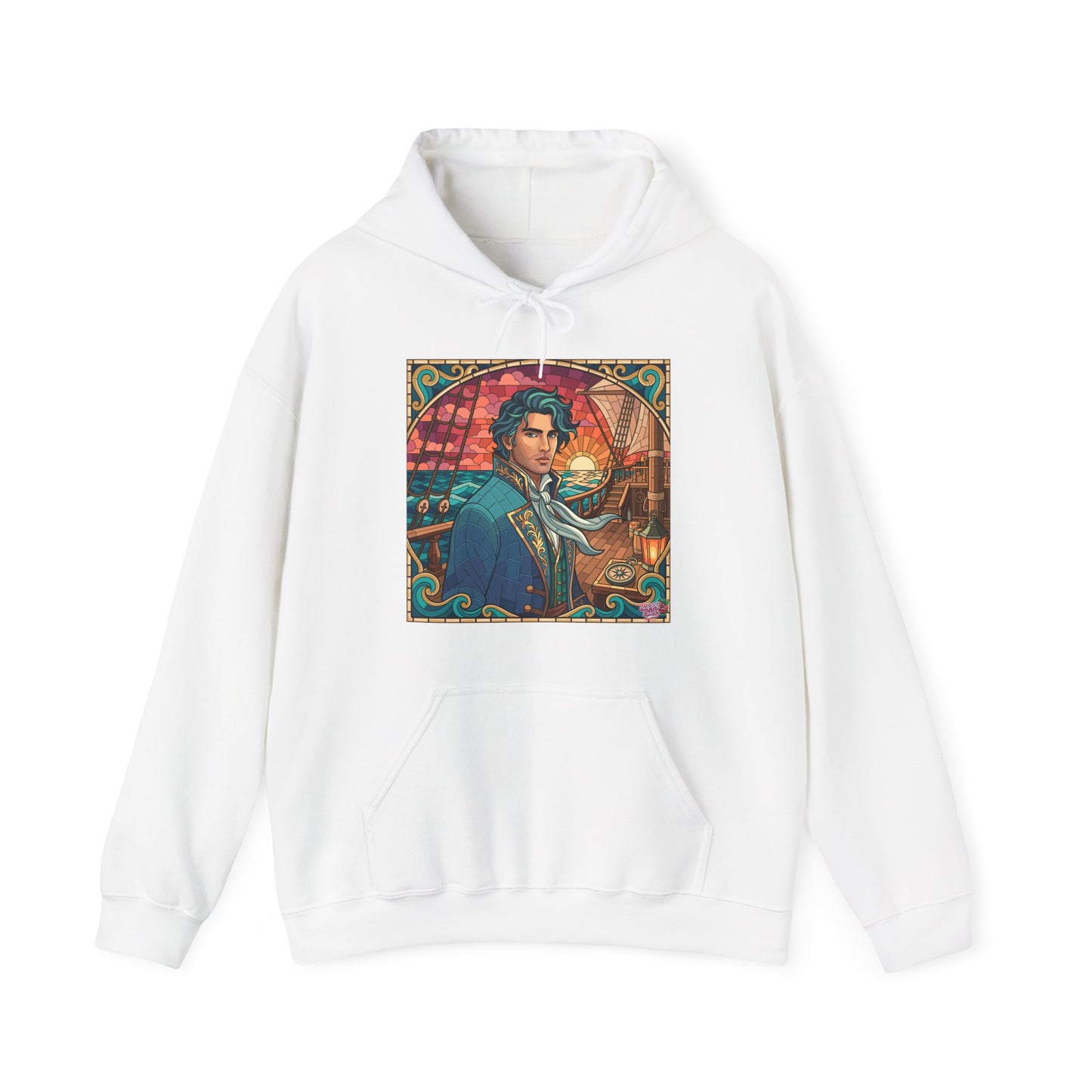 Mystic Alchemist Hoodie — Vintage Art Nouveau Wizard Portrait Sweatshirt