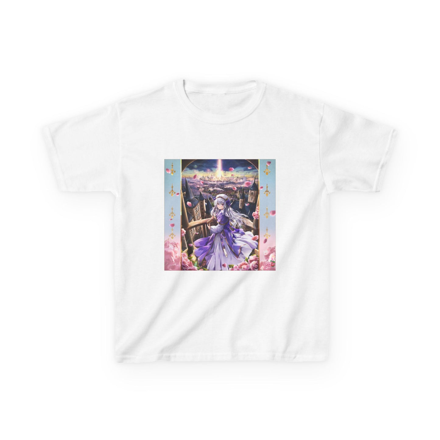 Kids Fantasy Princess Tee — Purple Castle Illustration