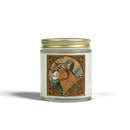 Coconut Apricot Scented Candle (4oz/9oz) — Decorative Tiger Illustration Jar Printify