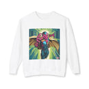 Vision-Inspired Crewneck Sweatshirt — Retro Comic Superhero Graphic Printify