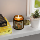 Coconut Apricot Scented Candle (4oz/9oz) — Decorative Tiger Illustration Jar Printify