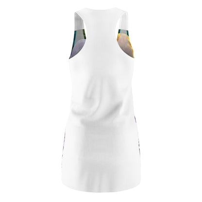 Racerback Dress — Vibrant Mosaic Rose Floral Print