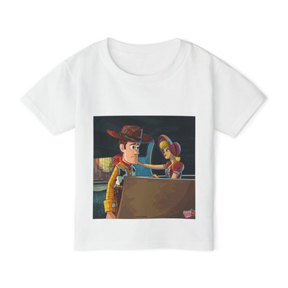 Cowboy Toy Scene Toddler T‑Shirt — Nostalgic Animated Characters Print