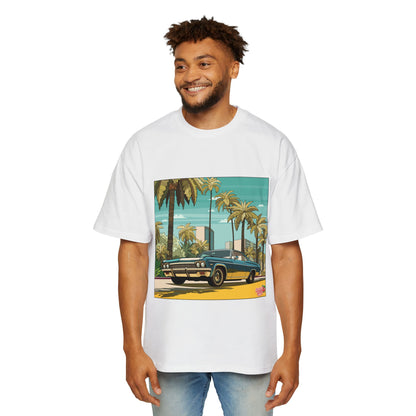 Classic Lowrider Tee — Vintage Palm Beach Sunset Car Graphic Shirt