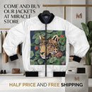 Men's Bomber Jacket — Jungle Leopard & Surreal Elephant Art AOP Printify