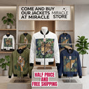 Men's Bomber Jacket — Jungle Leopard & Surreal Elephant Art AOP Printify