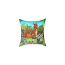 Cute Forest Friends Square Throw Pillow – Bambi-Inspired Animal Nursery Decor Printify
