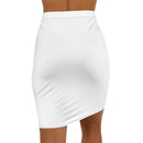 Floral Portrait Pencil Skirt — Retro Girl Illustration AOP Printify