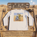 Star Droid Crew Long Sleeve Tee — Retro R2‑D2 & C‑3PO Droid Design Printify