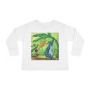 Toddler Long Sleeve Tee — Jungle Friends Cartoon Bear & Boy Banana Play Shirt Printify