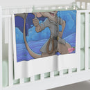 Explorer Mouse Baby Swaddle Blanket — Cute Cartoon Mouse Thumbs Up Newborn Wrap Printify