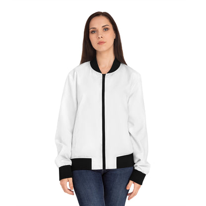 Women's Wolf Pack Bomber Jacket — Scenic Nature Back Print