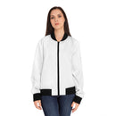 Women's Wolf Pack Bomber Jacket — Scenic Nature Back Print Printify