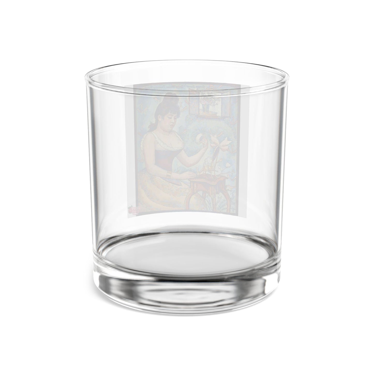 Vintage Art Lady Rocks Glass — 10oz Retro Impressionist Cocktail Tumbler