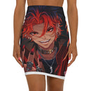 Anime Red-Haired Villain Pencil Skirt Printify