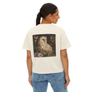 Owl Floral Boxy Tee Printify