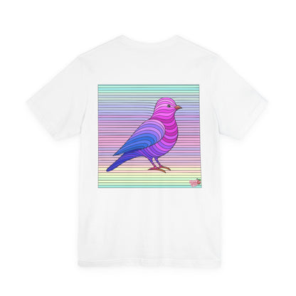 Artistic Bird T‑Shirt — Colorful Swallow & Dove Graphic Tee