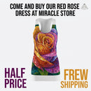 Racerback Dress — Vibrant Mosaic Rose Floral Print Printify