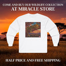 Leopard Sunset Graphic Long Sleeve Tee Printify