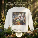 Dog Lover Crewneck Sweatshirt — Man and Dog Forest Art Print Printify