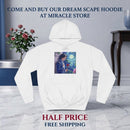Hoodie — Dreamy Night Garden Anime Boy Illustration Printify