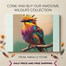Glass Cutting Board — Colorful Tropical Bird Art Kitchen Chopping Board Printify