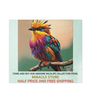 Glass Cutting Board — Colorful Tropical Bird Art Kitchen Chopping Board Printify