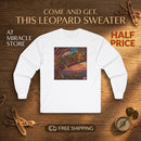 Leopard Sunset Graphic Long Sleeve Tee Printify