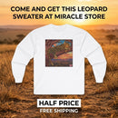 Leopard Sunset Graphic Long Sleeve Tee Printify