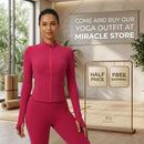 Womens Yoga Outerwear Sun-protection Jacket Slim-fit And Quick-drying Miracle Store