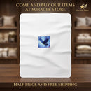 Raven Sky Sherpa Fleece Blanket — Cozy Blue Crow Design Printify