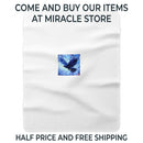 Raven Sky Sherpa Fleece Blanket — Cozy Blue Crow Design Printify