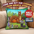Cute Forest Friends Square Throw Pillow – Bambi-Inspired Animal Nursery Decor Printify
