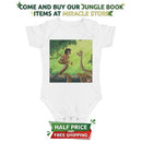 Jungle Adventure Baby Bodysuit — Playful Mowgli and Kaa Illustration Printify