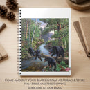 Bear Family Forest Scene A5 Wirobound Notebook - Lined Journal for Nature Lovers Printify