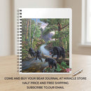 Bear Family Forest Scene A5 Wirobound Notebook - Lined Journal for Nature Lovers Printify