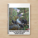 Bear Family Forest Scene A5 Wirobound Notebook - Lined Journal for Nature Lovers Printify