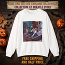 Gothic Cozy Vampire Reading Crewneck Sweatshirt Printify