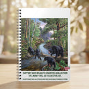 Bear Family Forest Scene A5 Wirobound Notebook - Lined Journal for Nature Lovers Printify