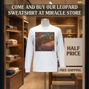 Leopard Sunset Graphic Long Sleeve Tee Printify