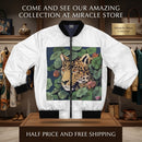 Men's Bomber Jacket — Jungle Leopard & Surreal Elephant Art AOP Printify