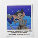 Explorer Mouse Baby Swaddle Blanket — Cute Cartoon Mouse Thumbs Up Newborn Wrap Printify