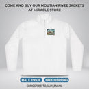 Nature Scene Quarter-Zip Pullover — Mountain River Landscape Embroidered Printify