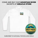 Nature Scene Quarter-Zip Pullover — Mountain River Landscape Embroidered Printify