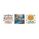 Scenic Mountain Moose Bumper Sticker Printify