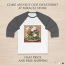 Floral Koi Pond Baseball Tee — Vintage Japanese Garden Graphic Printify