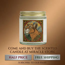 Coconut Apricot Scented Candle (4oz/9oz) — Decorative Tiger Illustration Jar Printify