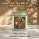 Coconut Apricot Scented Candle (4oz/9oz) — Decorative Tiger Illustration Jar Printify