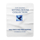 Raven Sky Sherpa Fleece Blanket — Cozy Blue Crow Design Printify